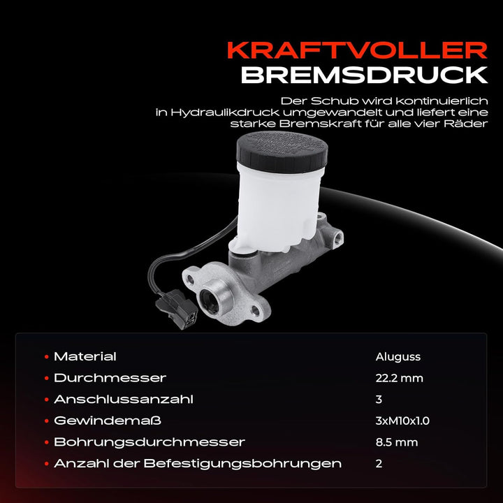 Frankberg Hauptbremszylinder Kompatibel mit MX-5 I NA 1.6L-1.8L Benzin 1990-1998 Replace# M390034