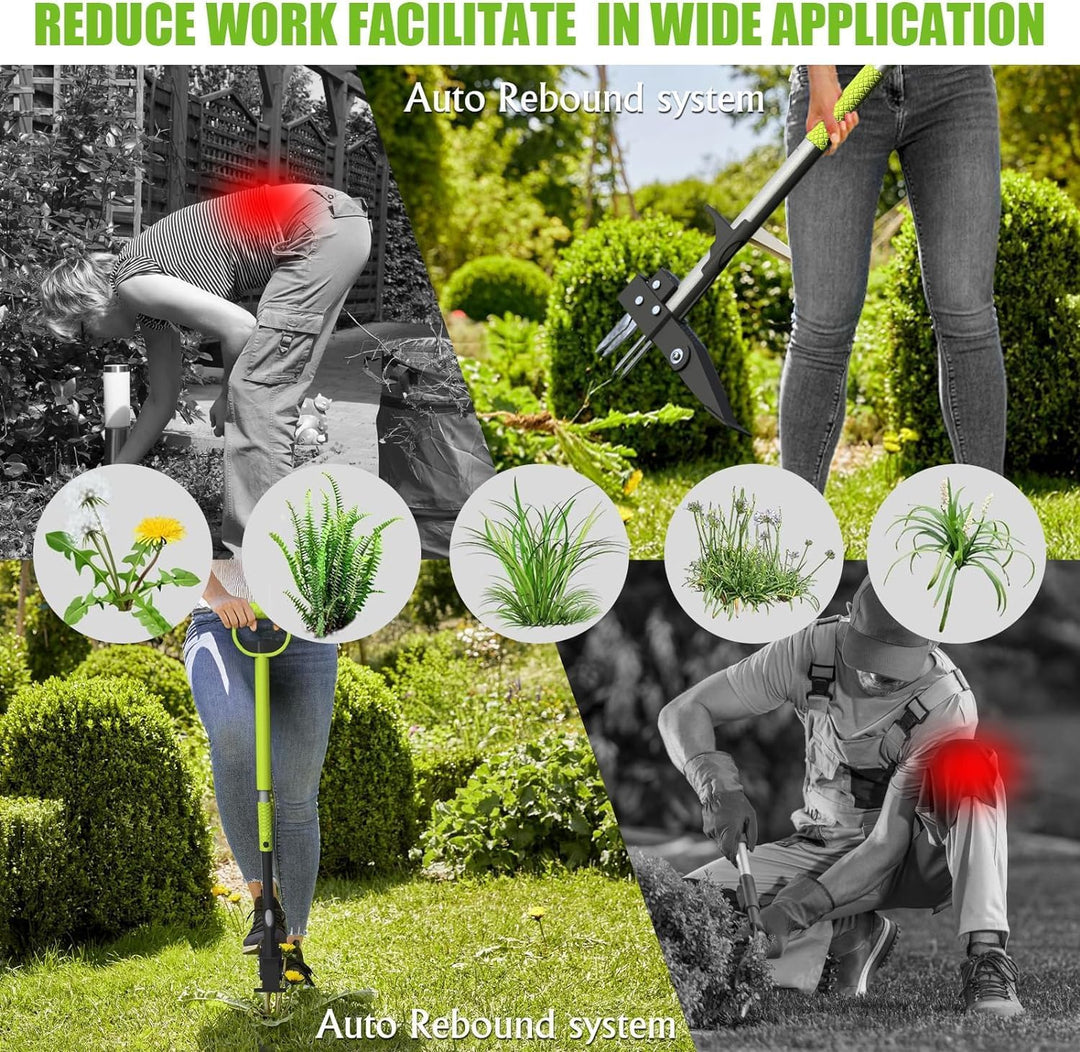 Gardtech aufstehen Unkrautstecher, 40-47 Zoll Unkrautabzieher mit langem Griff, Deluxe 4-Klauen-Unkr