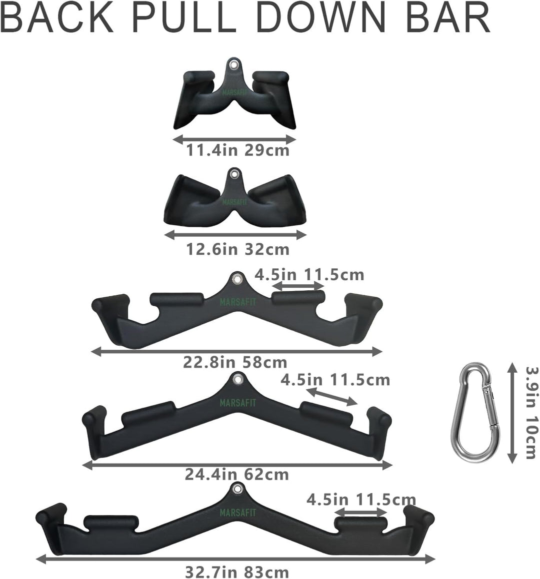 LAT Pulldown Attachments, Wide Grip LAT Pull Down Bar T bar Row Attachment，V Bar Tricep Bar, Strengt