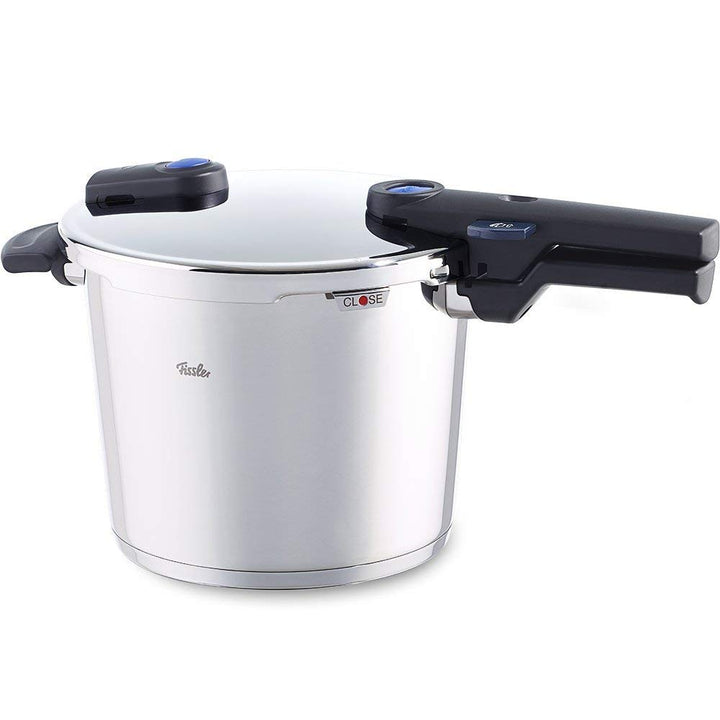 Fissler Vitaquick / Induktions-Schnellkochtopf Edelstahl-Dampfkochtopf, 2 Garstufen, stapelbar, Silb