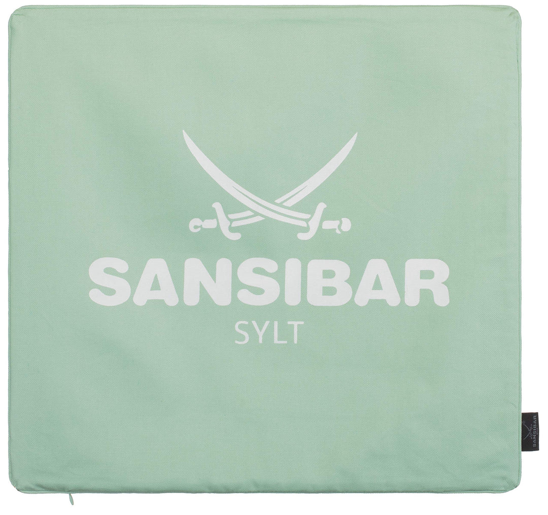 Sansibar Kissen Zierkissen Dekokissen Sofakissen 100% Baumwolle (Bezug - 45x45 cm - 2er-Set, Mint/We