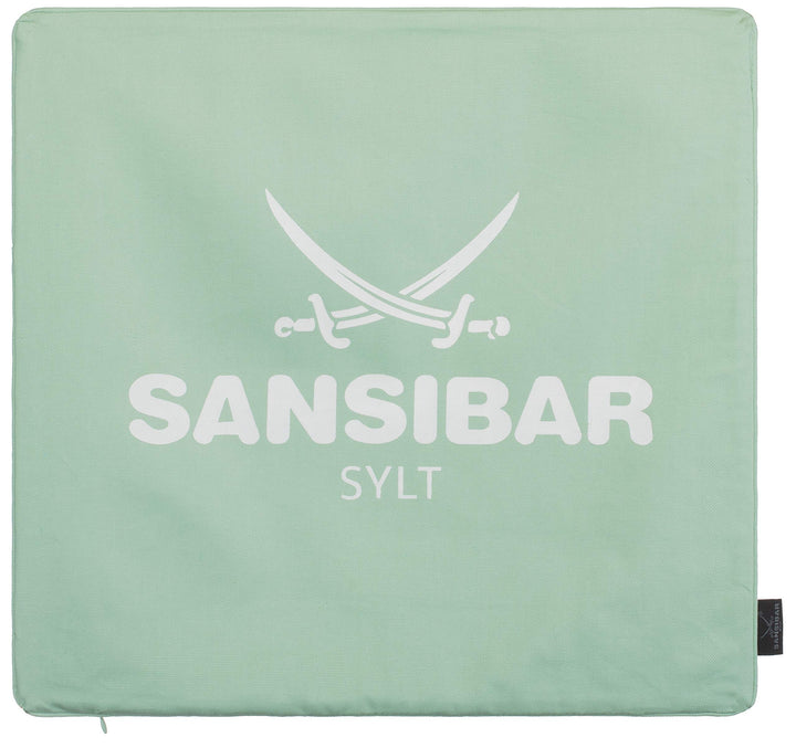 Sansibar Kissen Zierkissen Dekokissen Sofakissen 100% Baumwolle (Bezug - 45x45 cm - 2er-Set, Mint/We