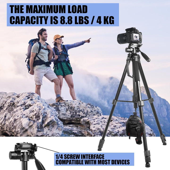 Kamera Stativ-CAMBOFOTO 176.5cm/70’’ Dreibein-Stative/Einbeinstativ Aluminiumlegierung Stativ Kompak