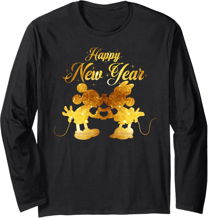 Disney Mickey And Friends Happy New Year Mickey And Minnie Langarmshirt