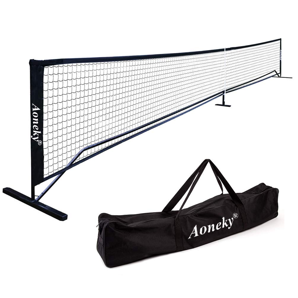 Aoneky Pickleball Tennis Übungsnetz Set 6,7x0,9M - Metallrahmenständer und Starkes PE-Netz - Tragbar