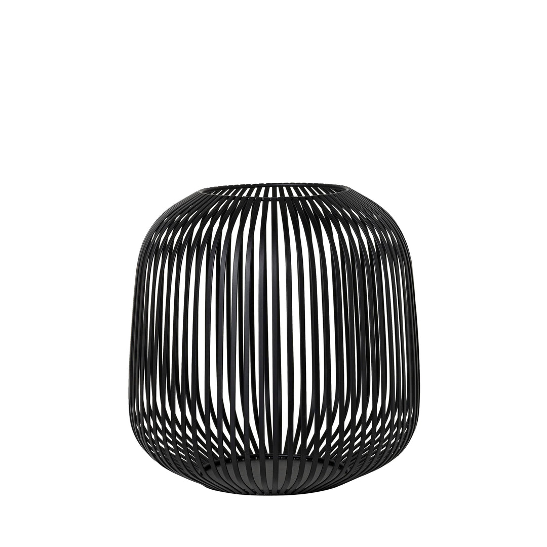 blomus Laterne -LITO- Farbe Schwarz Kerzenhalter Windlicht (M) 28 x 28 x 27cm (65932), M