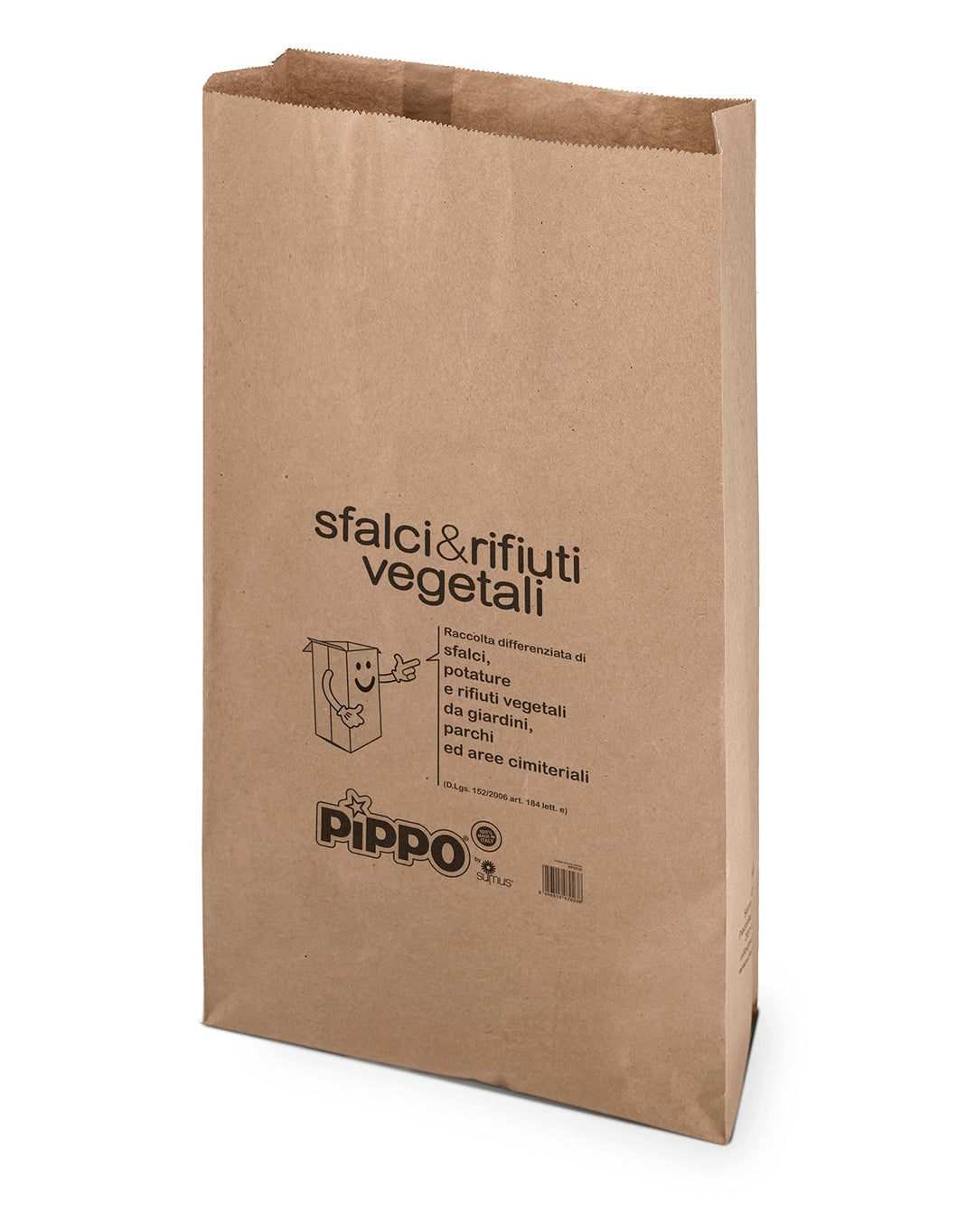 PIPPO - Müllbeutel für Pflanzenabfälle aus recyceltem Papier, Müllsäcke und Müllsäcke für Mülltrennu