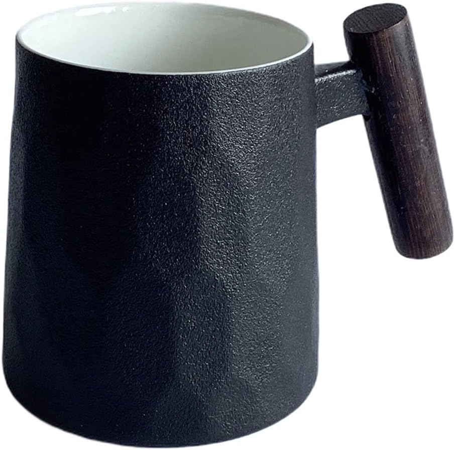 Dekomiro Set 3 Teil. Teeservice TeaLogic Teekanne Negra mit Holzgiff und 2 Becher Negra mit Holzgiff