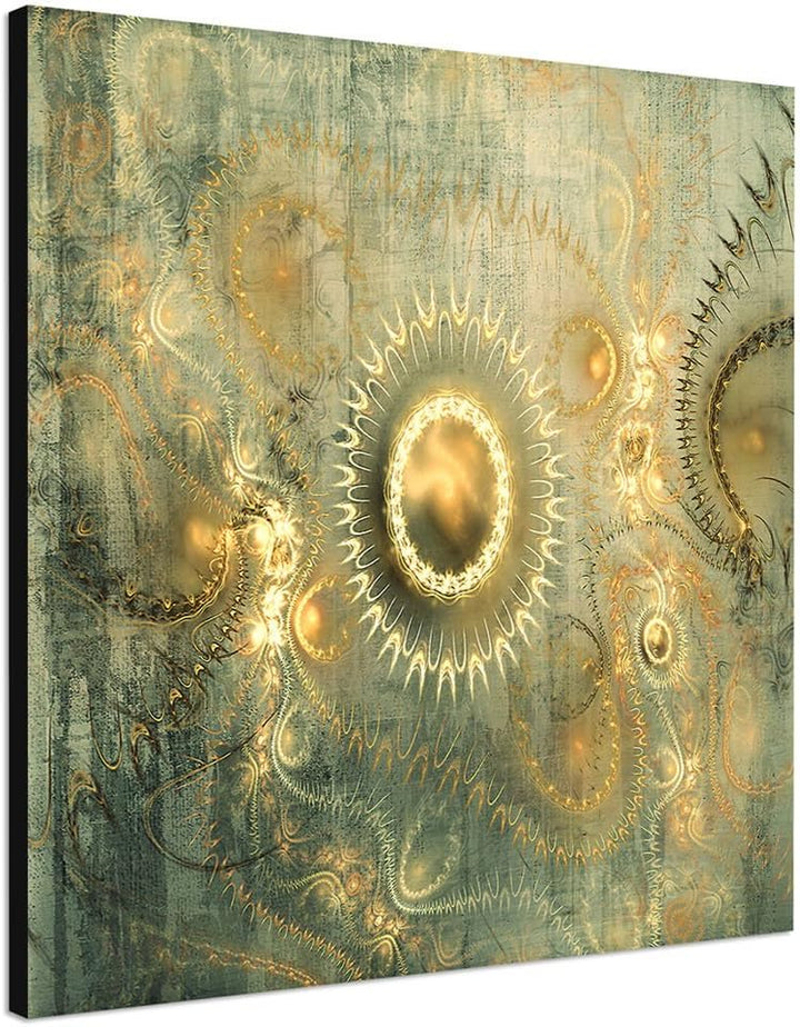 Paul Sinus Art Antike Erben - Abstrakt353_60x60cm Bild auf Leinwand barocker Stil historische Schmuc