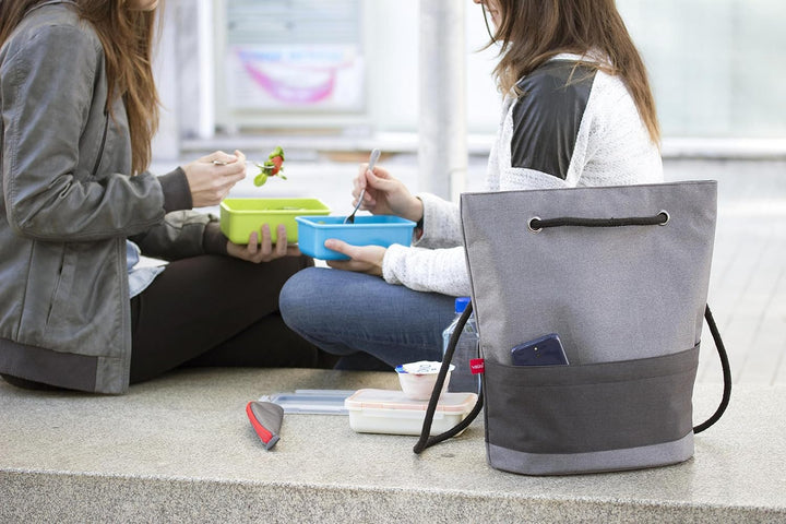 Valira 6165/24 Urban Stone Washed Lunch-Tasche, Nylon, grau-schwarz Modern, Modern