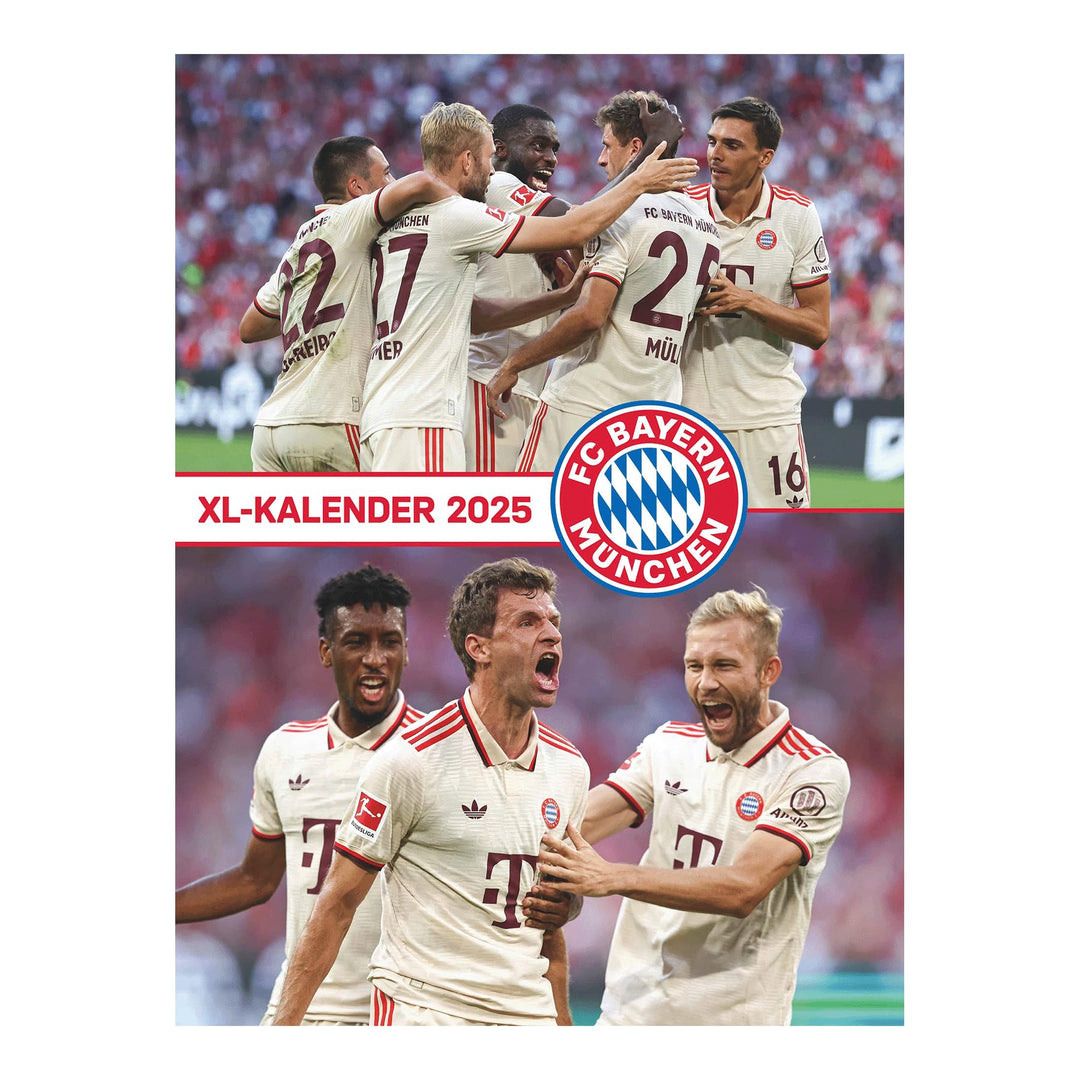 N NEUMANNVERLAGE - FC Bayern München 2025 Posterkalender, 48x64cm, Fussball-Kalender mit Motiven der