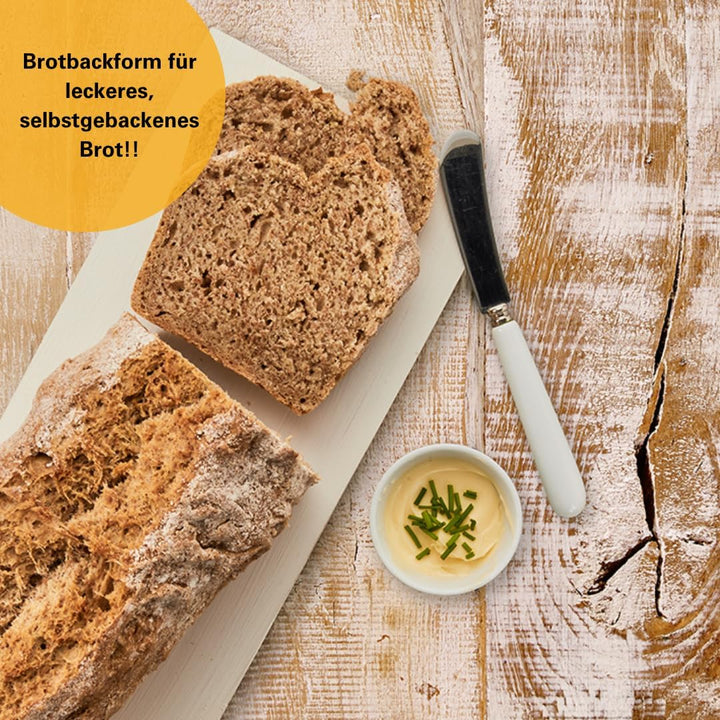 Birkmann, Laib & Seele, perforierte Brotbackform, 20 cm, Backform für kleine Brote, aus bronzefarben