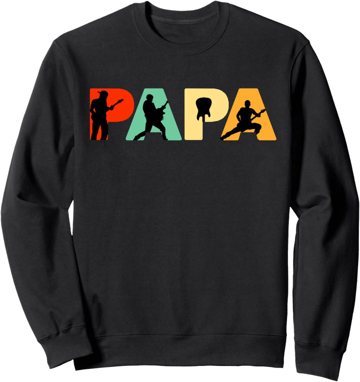 Retro Lead-Gitarre Papa Lustiger Papa Lead-Gitarre Spieler Sweatshirt
