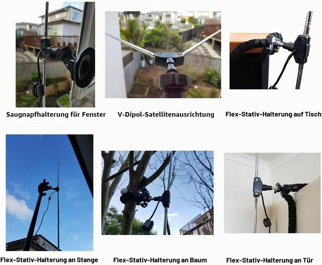 SDR-Empfängerantenne, Mehrzweck-Dipolantennenset mit 60 cm langem RG174-Kabel und SMA-Stecker für SD