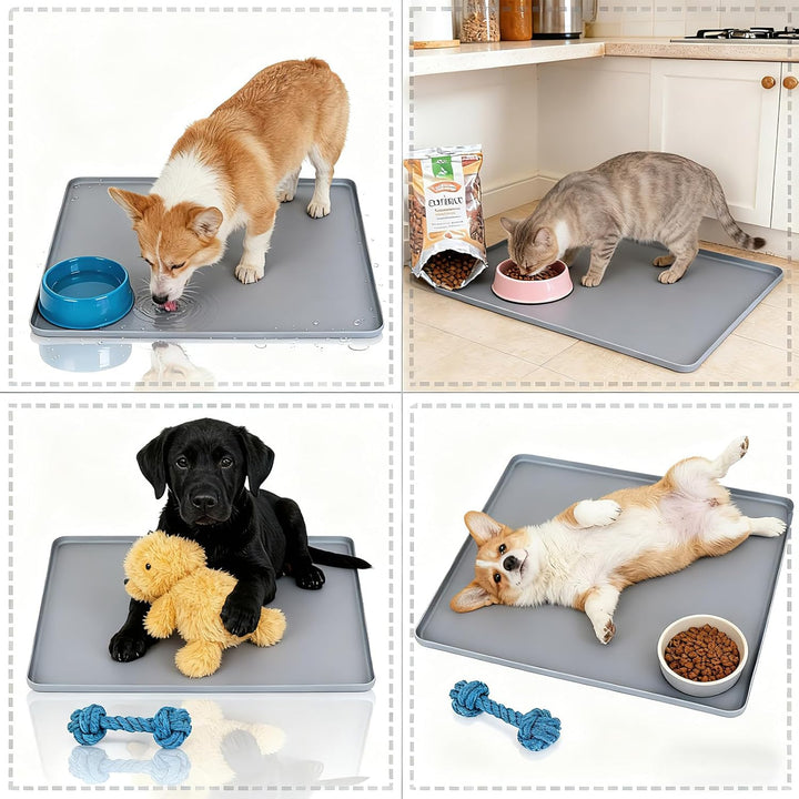 Waschbare Haustier Pads für Hunde und Welpen - Wiederverwendbare Silikon Urinmatte für Puppy, Mehrzw