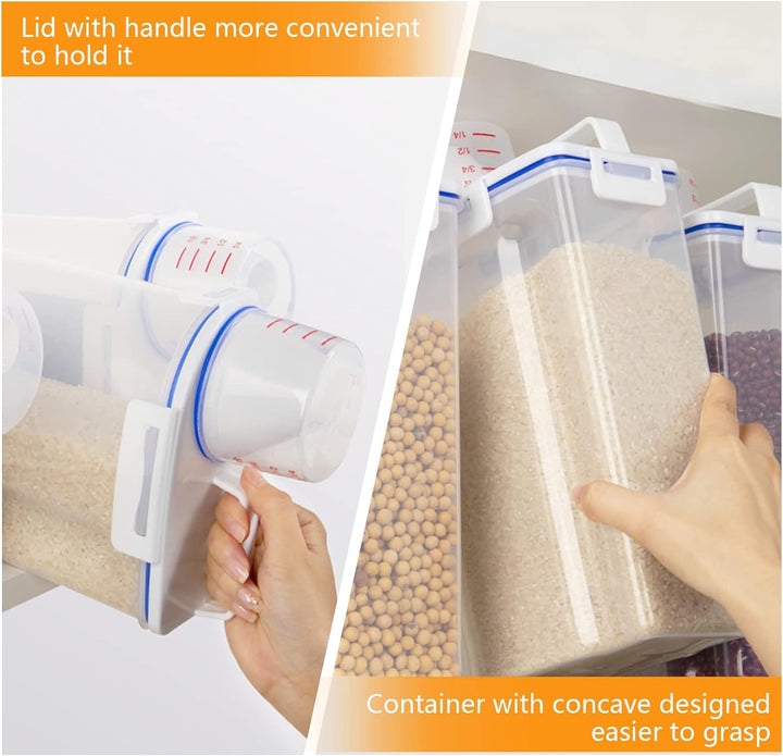 FWEEK 4 Stück Vorratsdosen 2L, Luftdicht Aufbewahrungsbox Schüttdosen, BPA Frei Kunststoff Vorratsbe