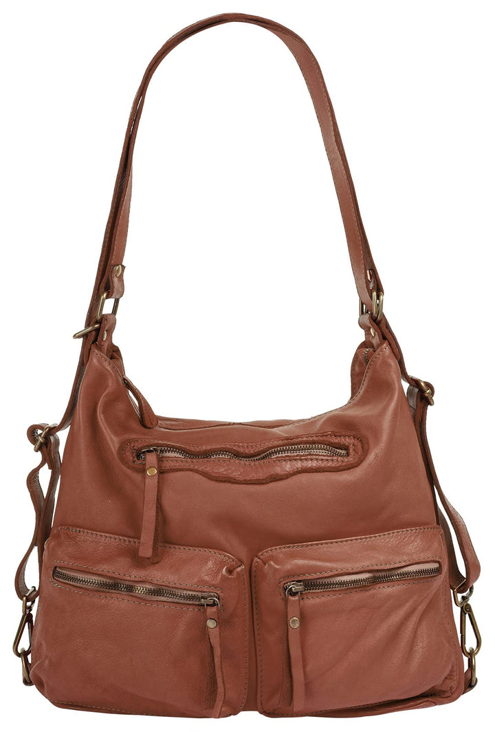 Samantha Look Shopper Echt Leder Damen - 021327 Cognac, Cognac