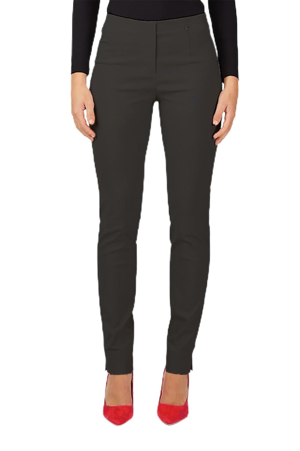 Robell Style Marie - Stoffhose Damen high Waist - Damenhose Power Stretch - Bengaline Stoff Hose mit