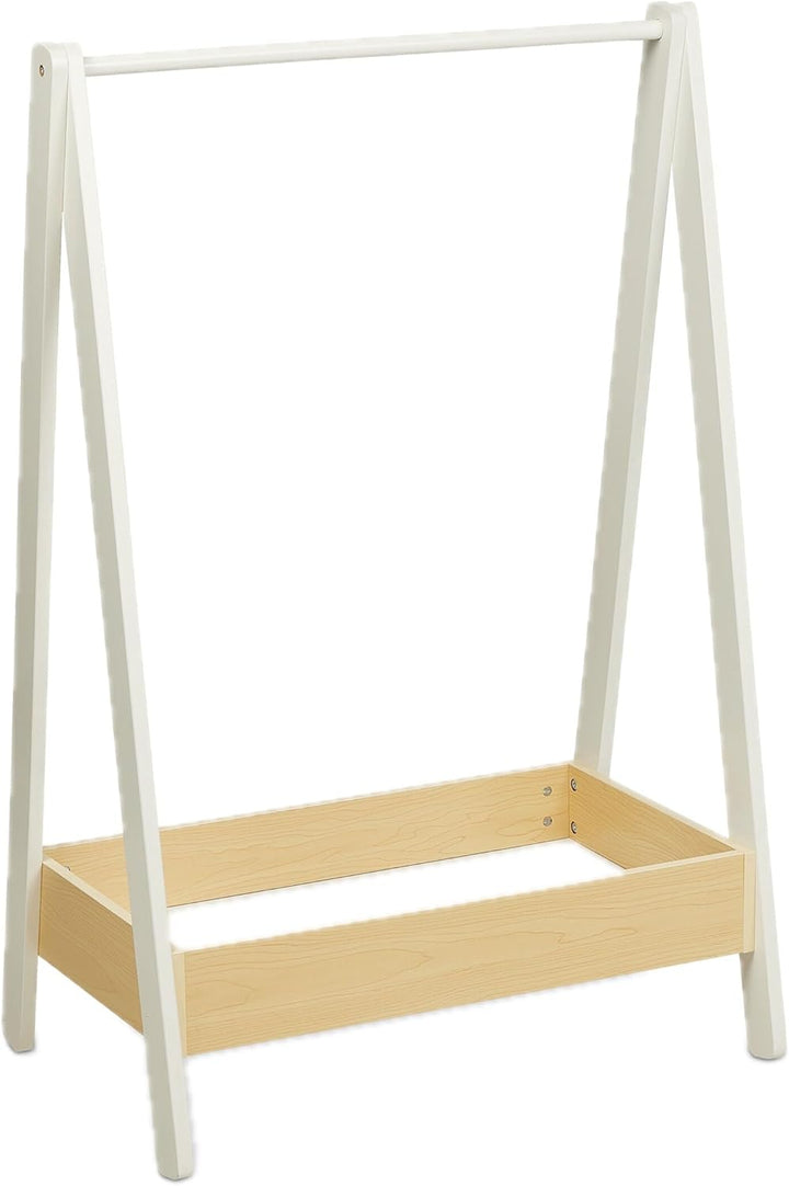 Relaxdays Kleiderständer Kinder, Standgarderobe, HxBxT 99x64,5x42,5 cm, Kleiderstange & Ablage, Kind