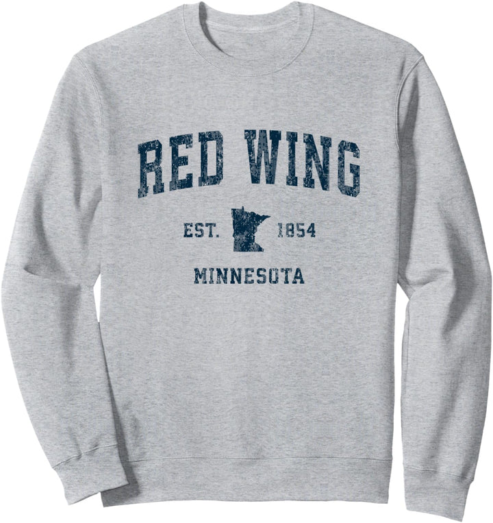 Red Wing Minnesota MN Vintage-Sportdesign Marineblau Sweatshirt