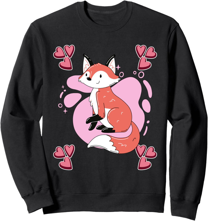 Damen Fuchs Zeichnung Mädchen Fuchs Sweatshirt