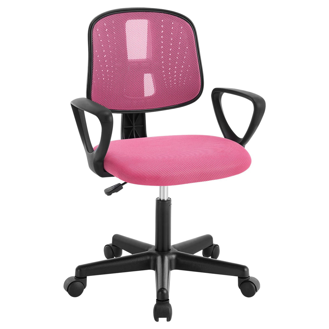 Klihome Schreibtischstuhl Kinder, Bürostuhl ergonomisch, Drehstuhl mit Rollen Armlehnen, Kinderdrehs