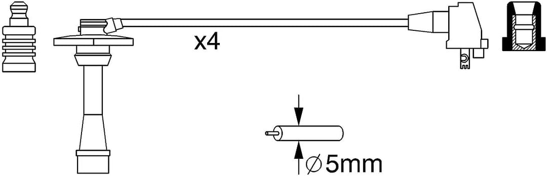 Bosch 0986357259 - ZŸndleitung - 4er Set