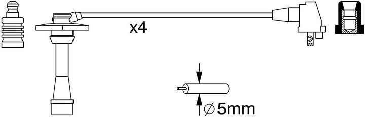 Bosch 0986357259 - ZŸndleitung - 4er Set
