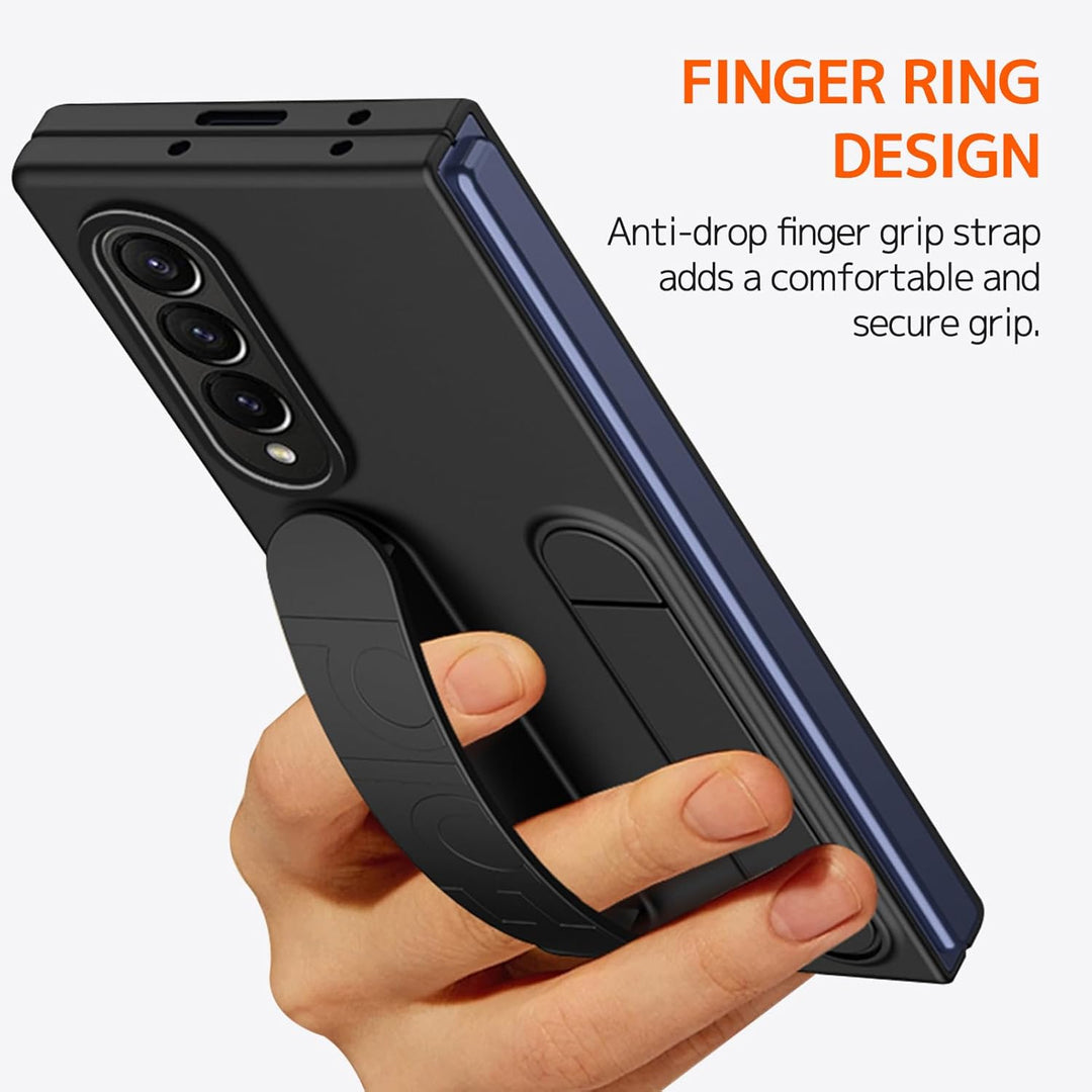 NINKI Kompatibel mit Samsung Galaxy Z Fold 3 Hülle mit Armband Samsung z fold 3 Handyhülle mit Ständ