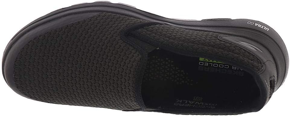 Skechers Herren Go Walk 5 Apprize Slip On Sneaker 42 EU Black Textile Synthetic Black Trim, 42 EU Bl