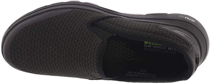 Skechers Herren Go Walk 5 Apprize Slip On Sneaker 43 EU Weit Black Textile Synthetic Black Trim, 43