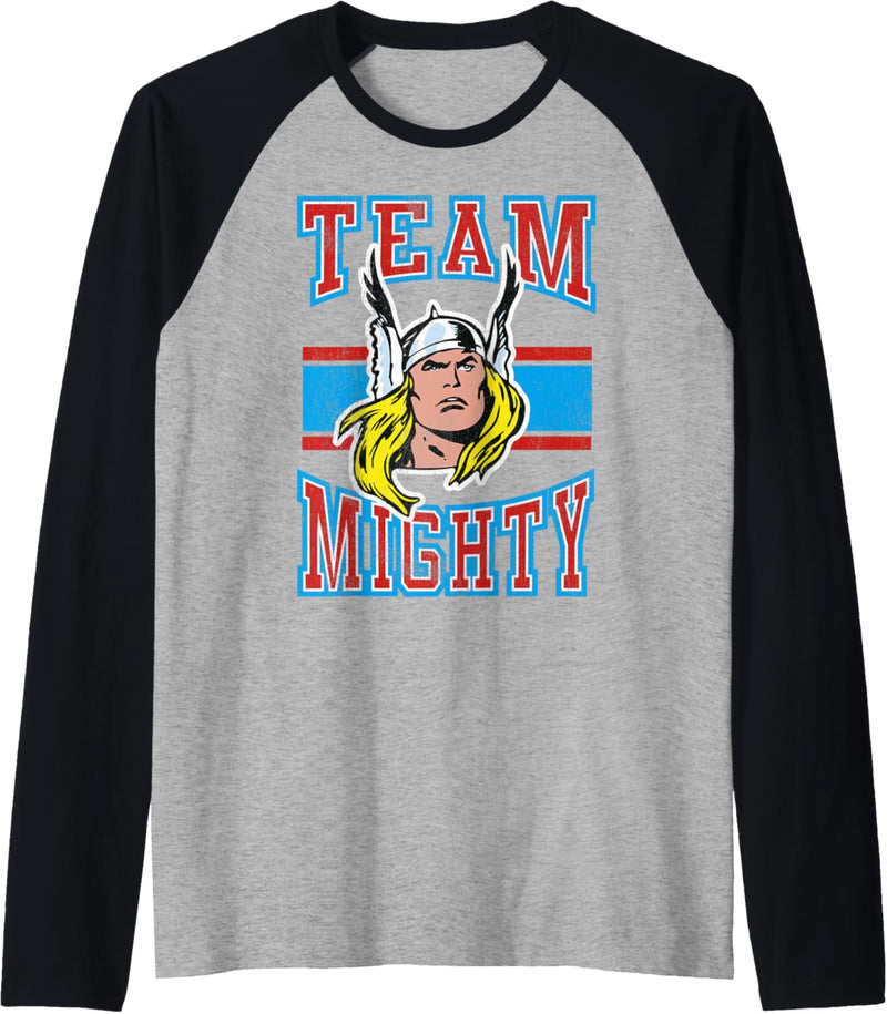 Marvel Avengers Thor Team Mighty Logo Raglan