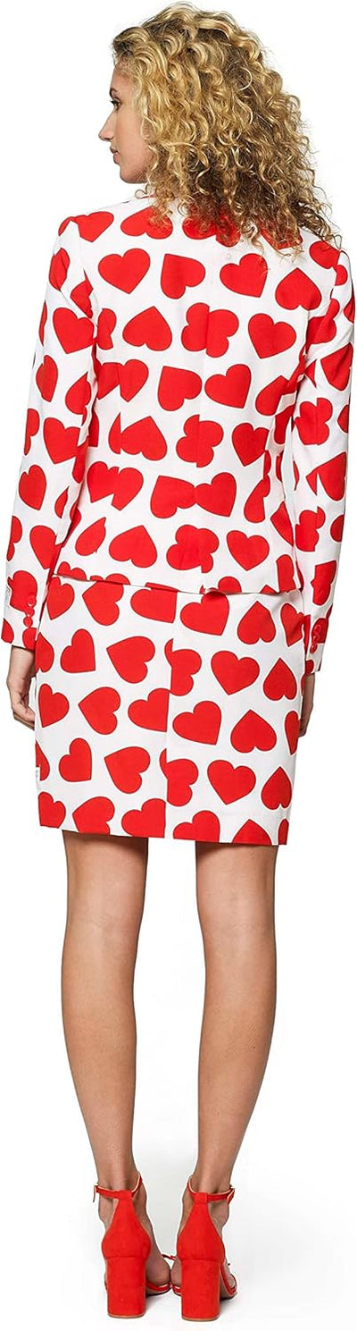 OppoSuits - Verrückter Anzug mit lustigen Prints für Damen - Komplettes Set: Jacke und Rock 32-34 Qu