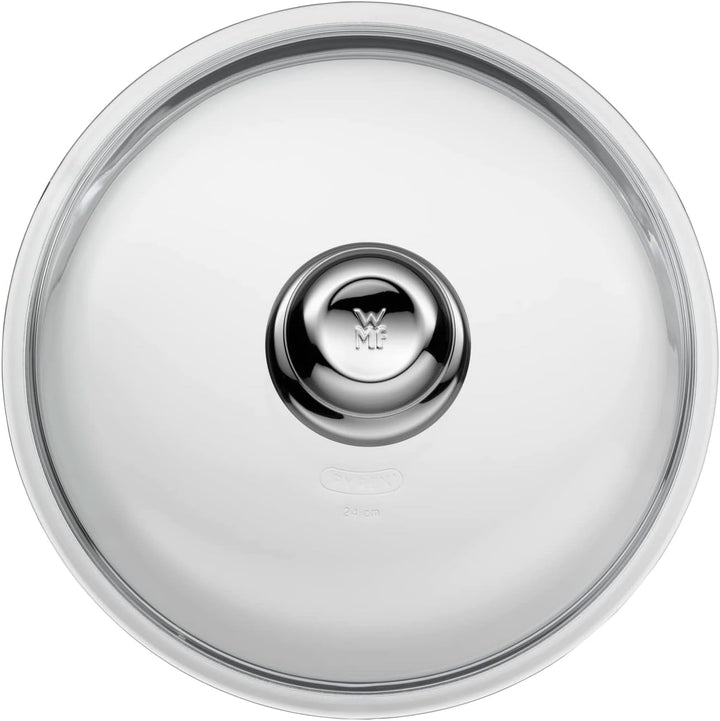 WMF Glas-Pfannendeckel 24 cm, Deckel für 24er Pfannen, Deckel mit Metallknauf, hitzebeständiges Glas