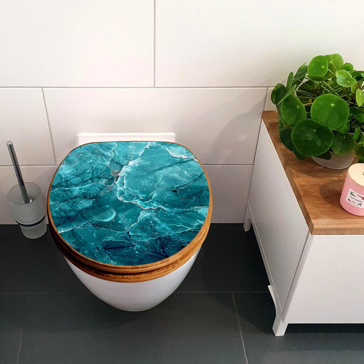 banjado Design WC Sitz Bambus Absenkautomatik 45,8x37,5cm - Toilettendeckel mit Absenkautomatik Holz
