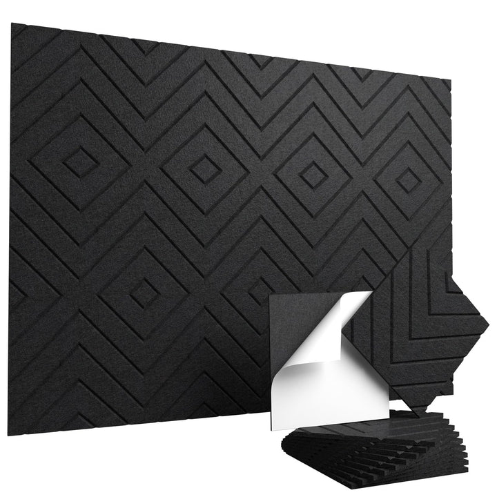 Vieshful Selbstklebende Akustikpaneele 20 Stück 30x30x1 cm – Hochdichte Schallschutzplatten Wandpane