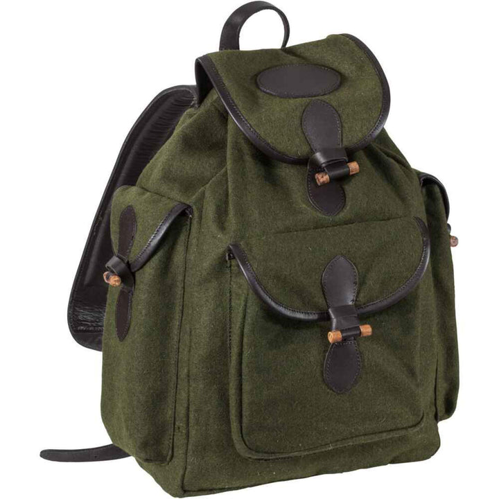 Parforce Lodenrucksack Jagdrucksack grün mit Holzknebelverschluss, lautlos und kompakt