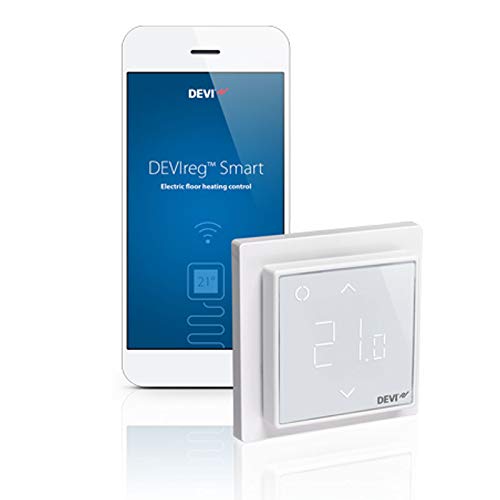 DEVIreg Smart WiFi Digital Thermostat Raumregler für elektrische Fussbodenheizung, polarweiss 140F11