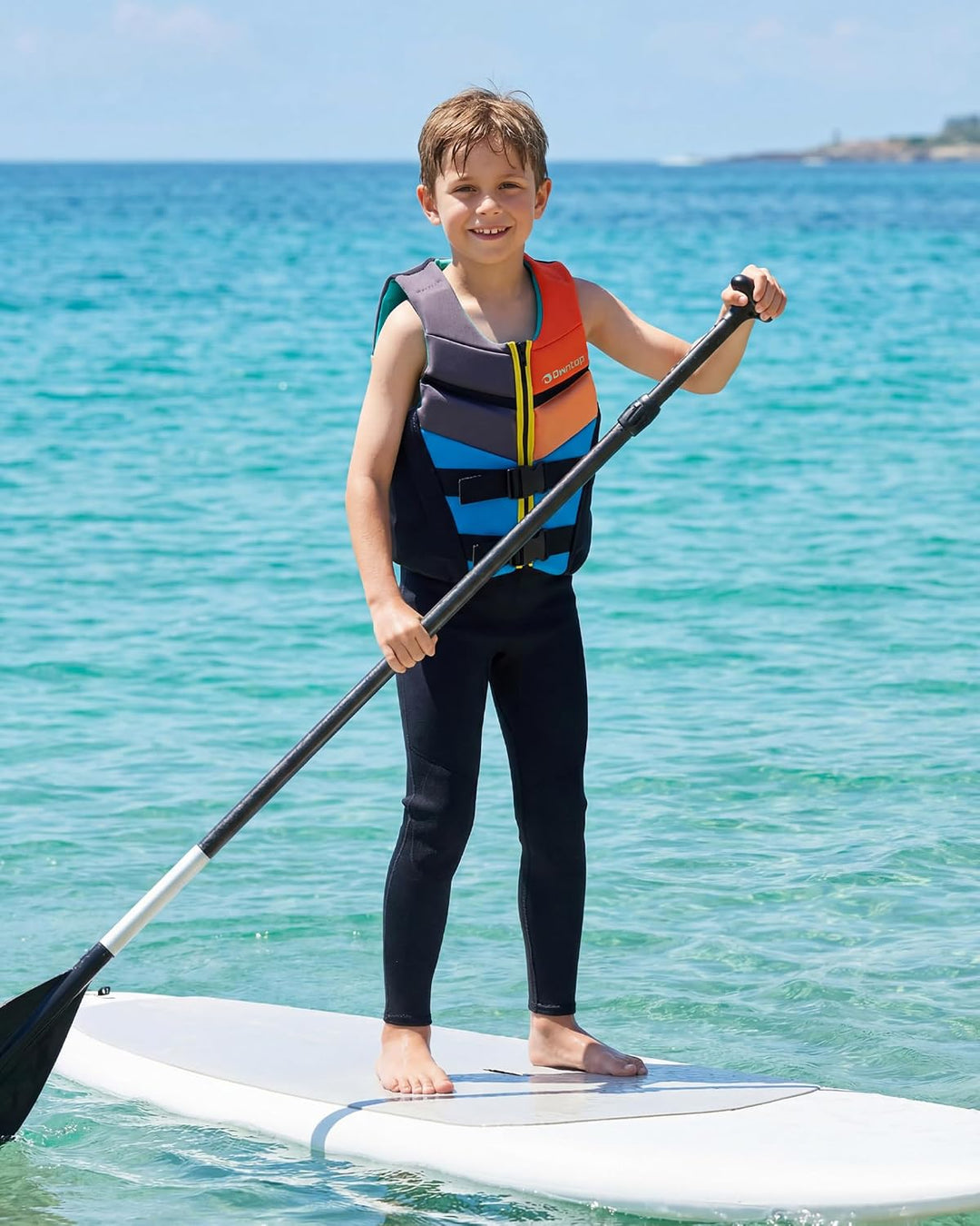 Owntop Schwimmhilfe für Jugend Kinder, Verstellbare Auftriebsweste Unisex, Schwimmweste mit Doppelte