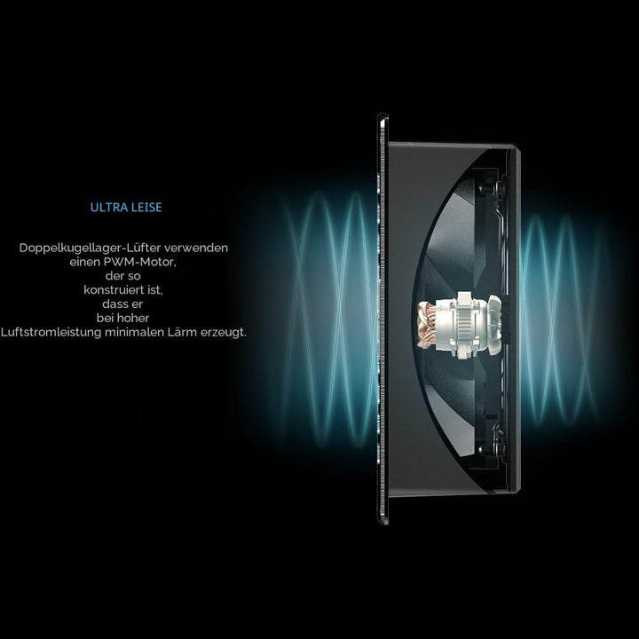 AC Infinity AIRFRAME T7 Lüftersystem mit hohem Luftstrom, 400mm, Abluftstrom, für AV-Geräte, Räume,