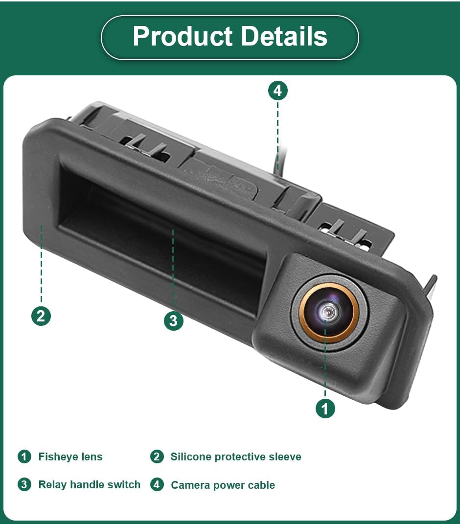 AHD 1080P Auto Rückfahrkamera für Audi Q2 Q2L Q3 A5 A5L A6 A6L VW Polo Passat EOS Porsche Cayenne Sk