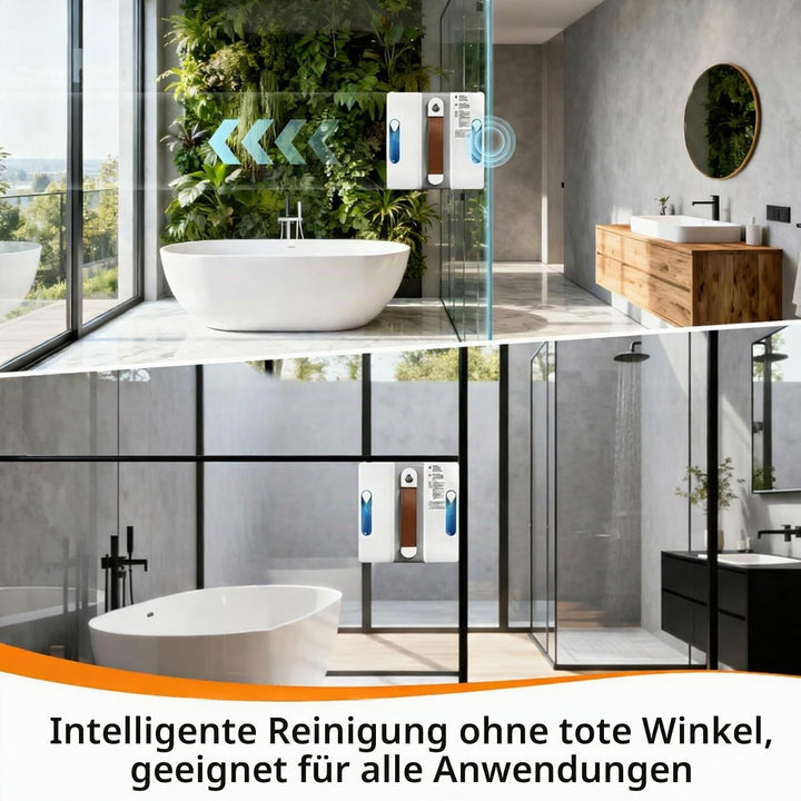 Mini Fensterputzroboter 4000PA, 3 Reinigungsmodi, Window Cleaning Robot Inklusive 4 Düsen und 5 Mete