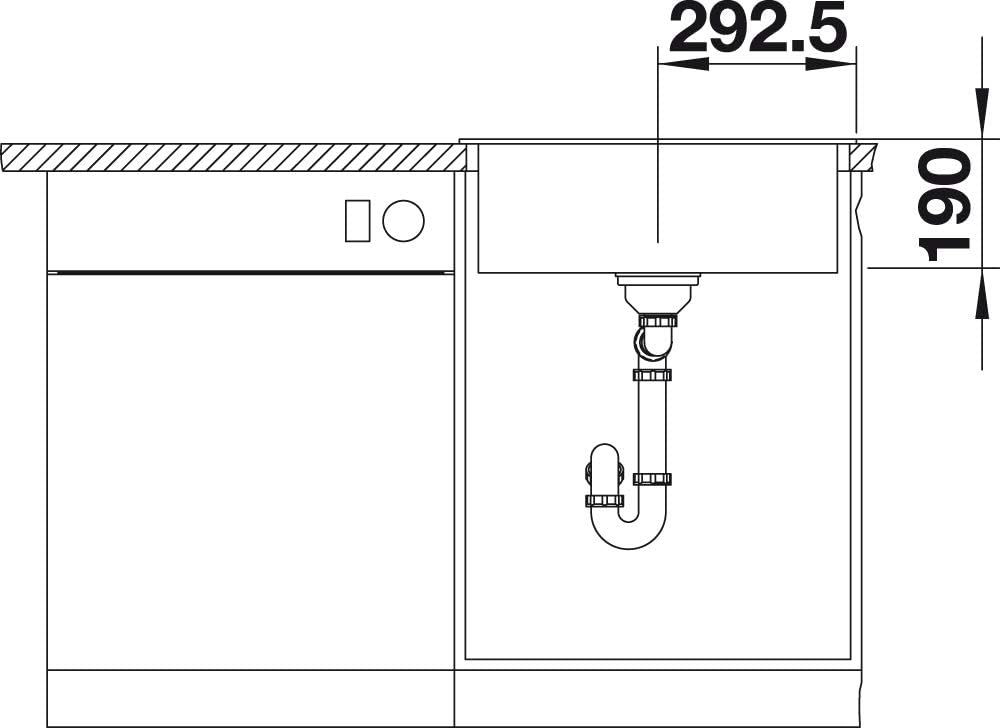 BLANCO LEGRA 6 | SILGRANIT anthrazit | Einbauart: Einbau von Oben | ohne Ablauffernbedienung | 60er