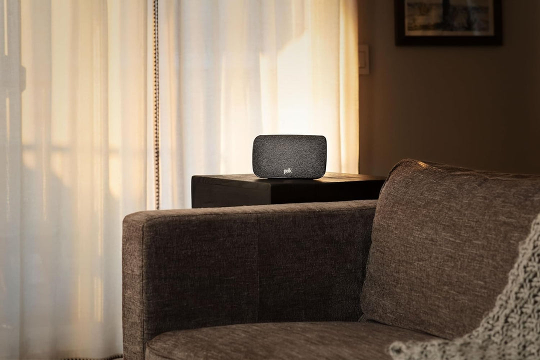Polk Audio SR2 kabellose Surround Lautsprecher für Polk React und MagniFi 2 Soundbar, Schwarz (MAGSR