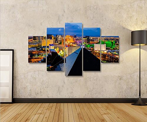 islandburner Bild Bilder auf Leinwand Las Vegas V4 Luxor MF XXL Poster Leinwandbild Wandbild Dekoart