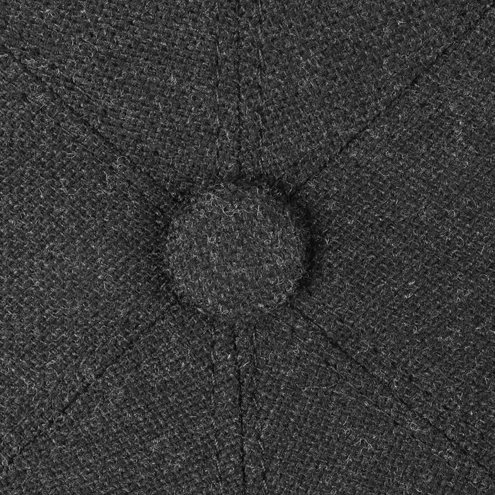 Stetson Brooklin Schirmmütze Flatcap Uni einfarbig Made in EU Herren Herbst Winter 55 anthrazit, 55