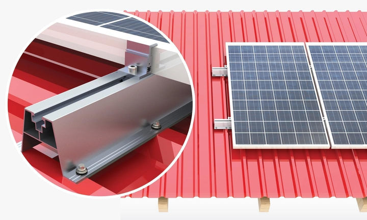 StoffTex Solarmodul Halterung Kit Schienen und Zubehör, Trapezblech Montage 330mm Verstellbar für So