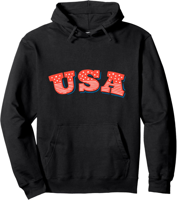 USA Motiv, Vintage Amerika Flagge Design Pullover Hoodie