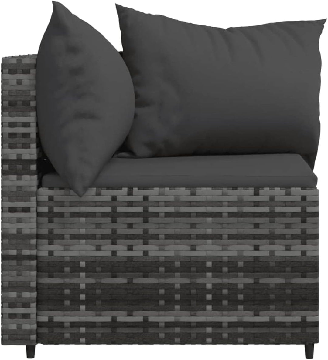 Tidyard 2 STK. Garten Ecksofa mit Kissen Gartensofa 2-Sitzer Sofa Couch Gartenmöbel Rattanmöbel für