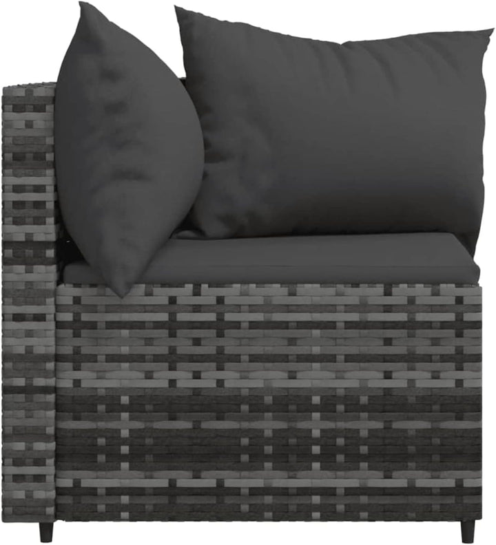 Tidyard 2 STK. Garten Ecksofa mit Kissen Gartensofa 2-Sitzer Sofa Couch Gartenmöbel Rattanmöbel für